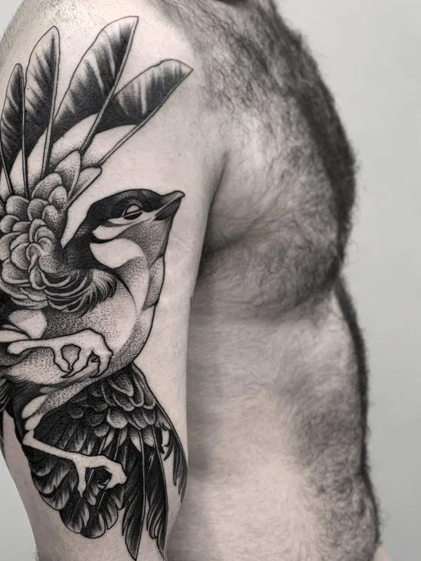 male black and grey black and grey Tatuagem em upper arm #31443 | Tatuador Planoc