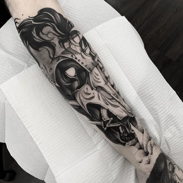 Dotwork tattoo by Planoc in São Paulo