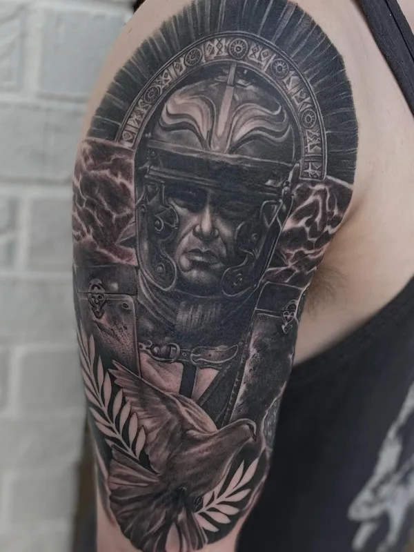 male black and grey realism татуировка на upper arm #57482 | Тату мастер  chrisb.tattoos