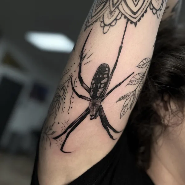 Graphic tattoo by Alex Barraza in Oklahoma City