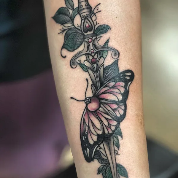 Graphic tattoo by Alex Barraza in Oklahoma City