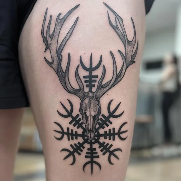 Graphic tattoo by Alex Barraza in Oklahoma City