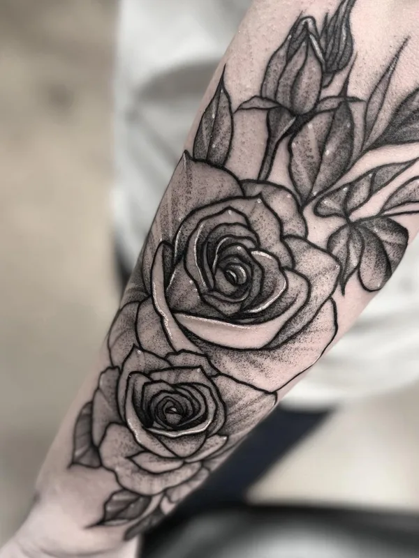 black and grey black and grey татуировка на forearm #57488 | Тату мастер Alex Barraza