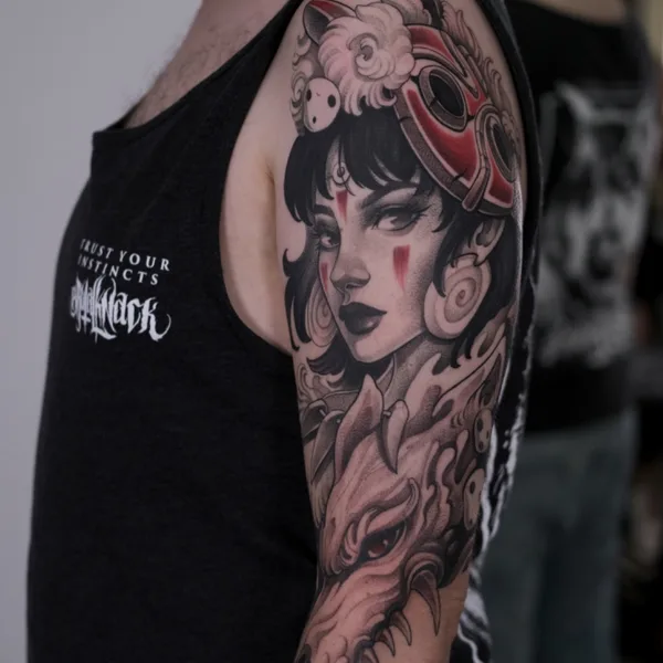 Graphic tattoo by Daria More  in Köln