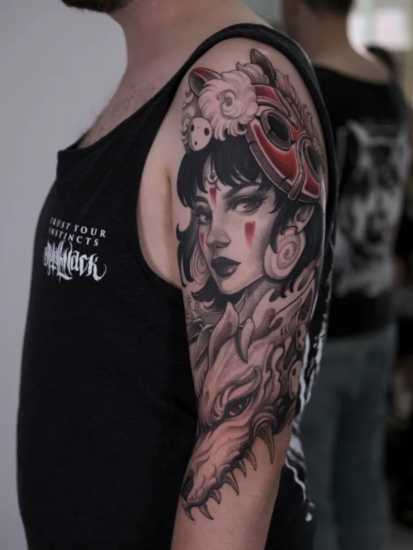 male color japanese Tatuagem em full sleeve #72533 | Tatuador Daria More 