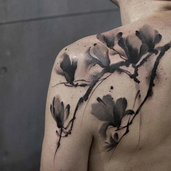 Акварель tattoo by Chen Jie in Beijing