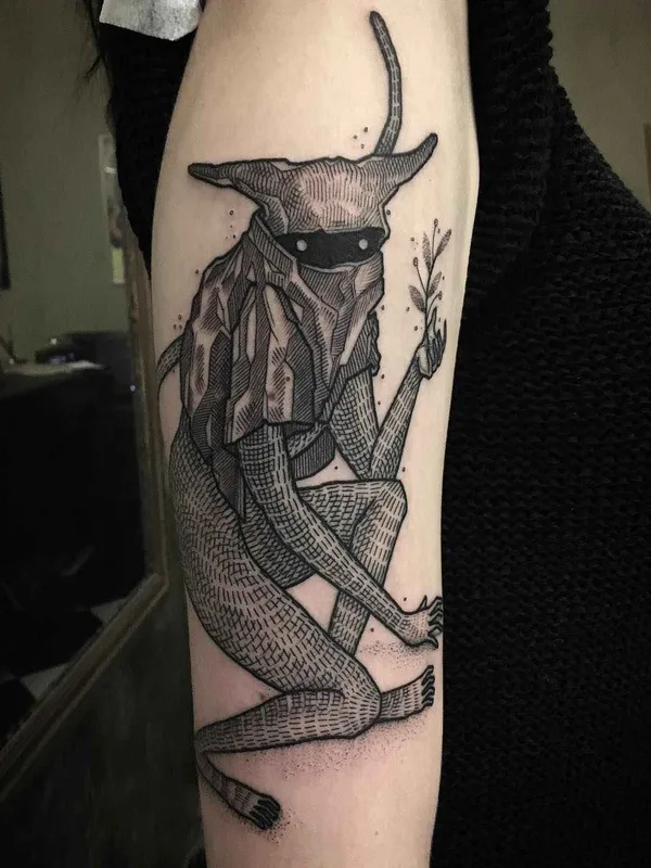 black and grey blackwork tattoo on forearm #17619 | Tattoo Artist William Steiner-Pacheco