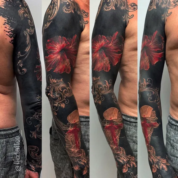 Trash Polka tattoo by Олег Иферов in Moscow
