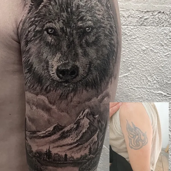 Trash Polka tattoo by Олег Иферов in Moscow