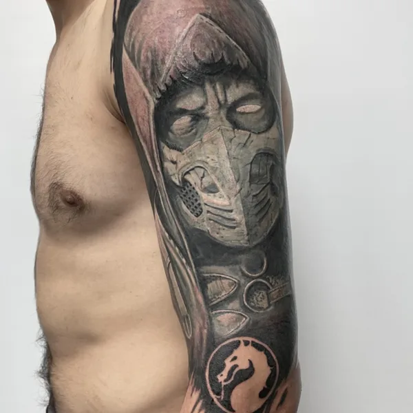 Trash Polka tattoo by Олег Иферов in Moscow
