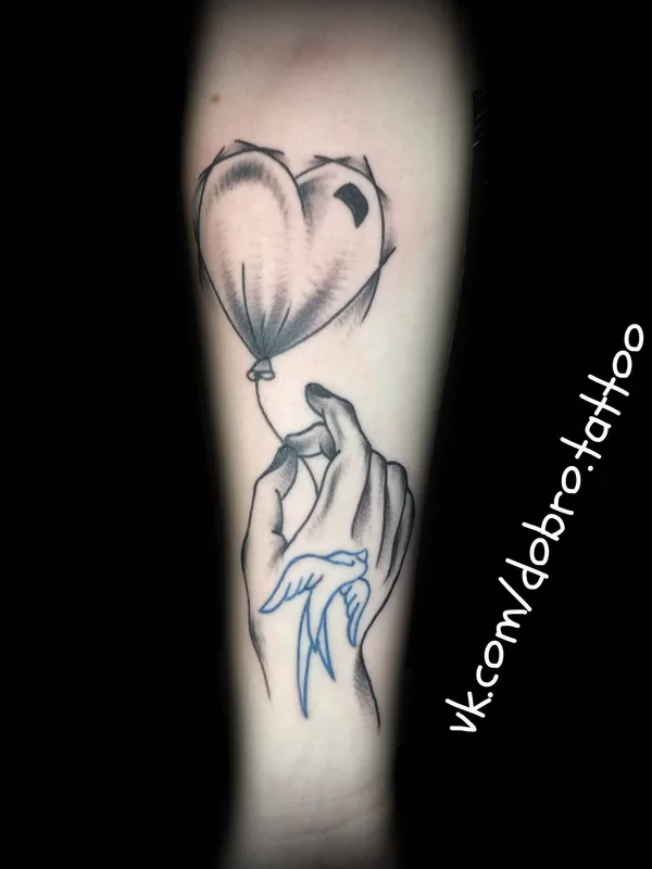black and grey sketch 纹身 在 forearm #32984 | 纹身师 Костя Добро