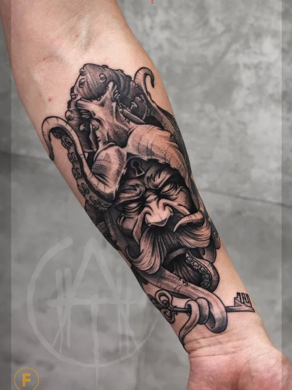 black and grey black and grey татуировка на forearm #33059 | Тату мастер Антон Поплавский