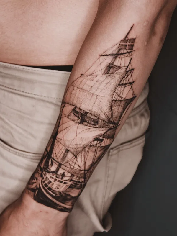 black and grey sketch tattoo on forearm #46144 | Tattoo Artist Миша Тигл 