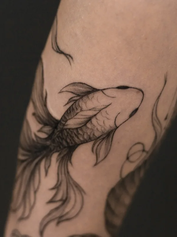 black fineline tattoo on forearm #46151 | Tattoo Artist Миша Тигл 