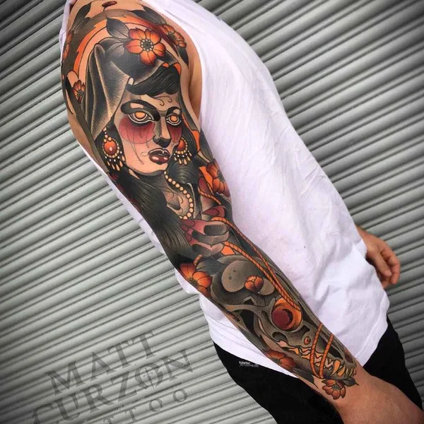 New School tattoo by Matt Curzon in Melbourne