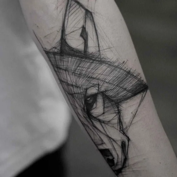 Sketch tattoo by Kamil Mokot in Berlin