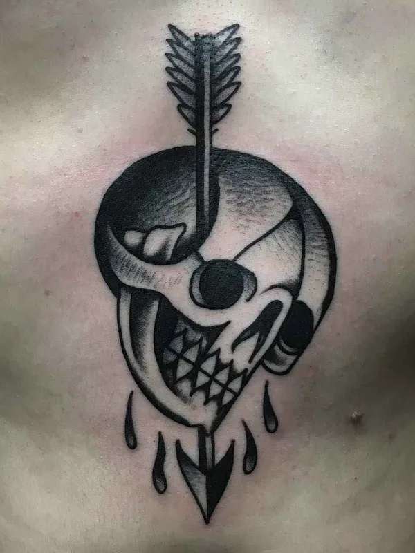 black and grey blackwork tatuaje en chest #13827 | Tatuador Victor Vaclav
