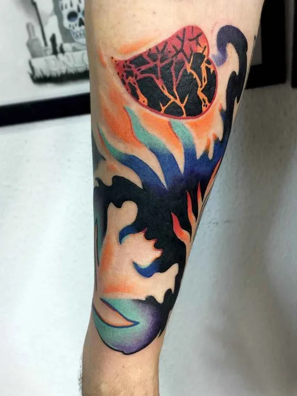 color abstract tattoo auf forearm #13967 | Tätowierer Giena Todryk
