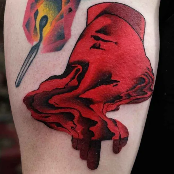 Graphic tattoo by Aleksy Marcinow in Warszawa