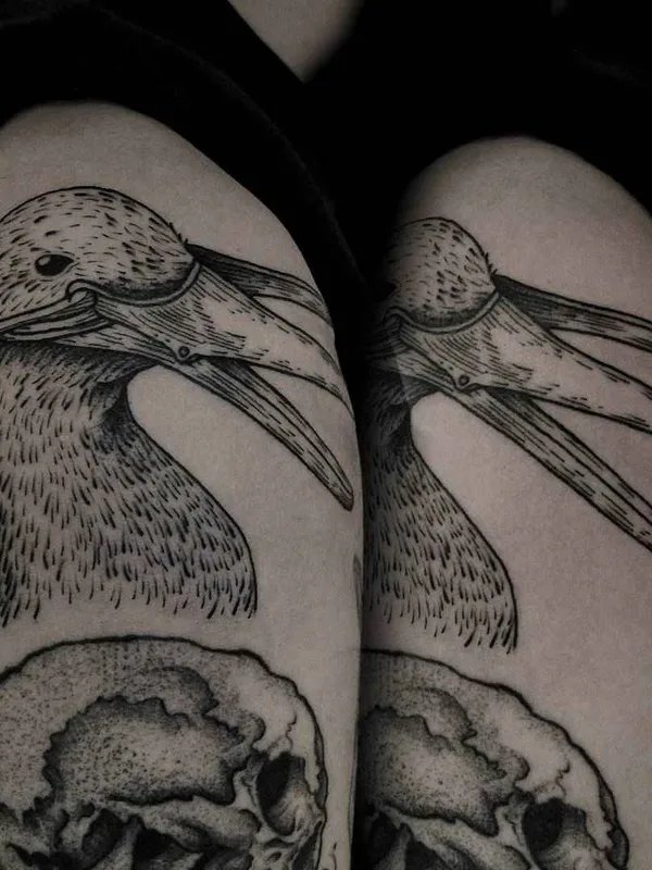 black and grey blackwork татуировка на shoulder #14654 | Тату мастер Andrey Kichatov