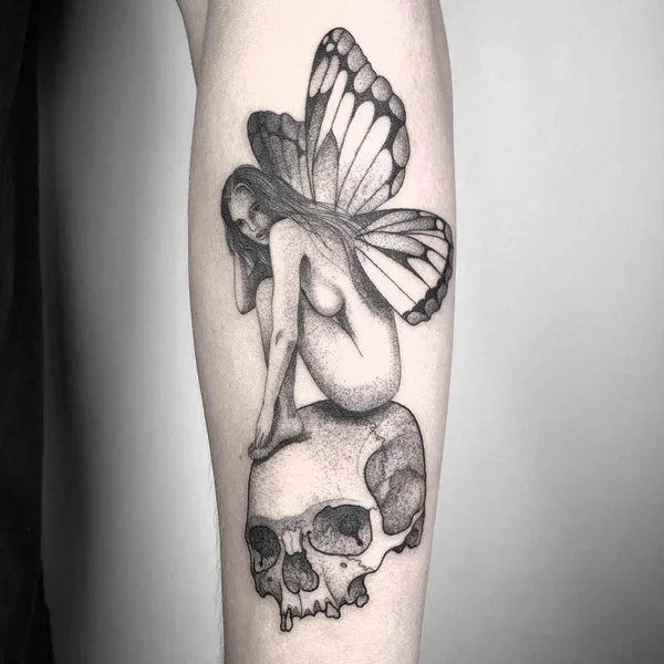 Dotwork tattoo by Nathan Kostechko in Los Angeles