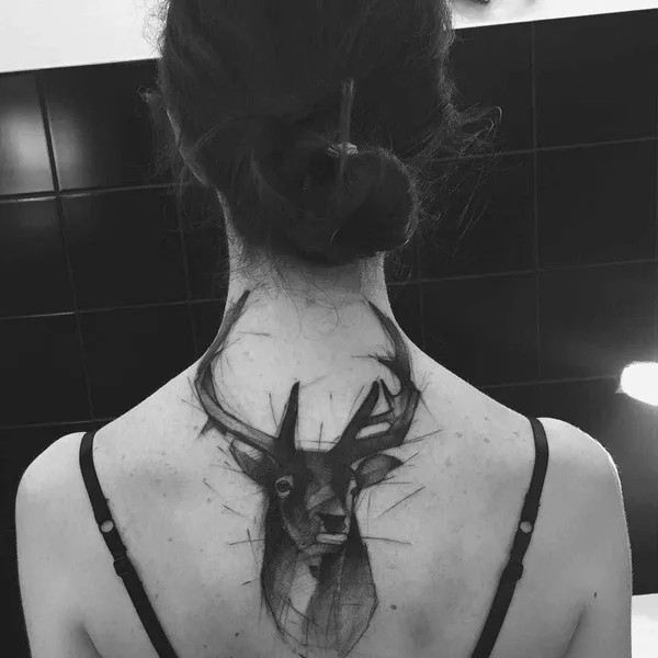Sketch tattoo by Kamil Mokot in Berlin