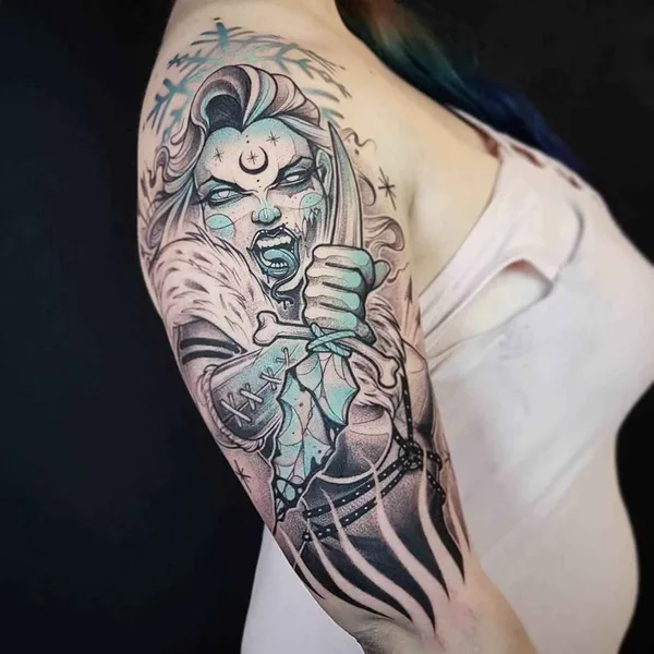 Neo Traditional tattoo by Kati Berinkey in Porto
