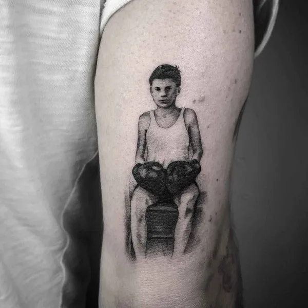 Dotwork tattoo by Nathan Kostechko in Los Angeles