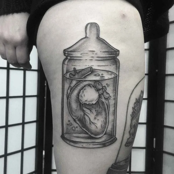Linework tattoo by Lozzy Bones