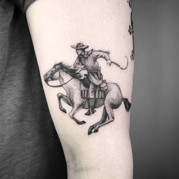 Dotwork tattoo by Nathan Kostechko in Los Angeles