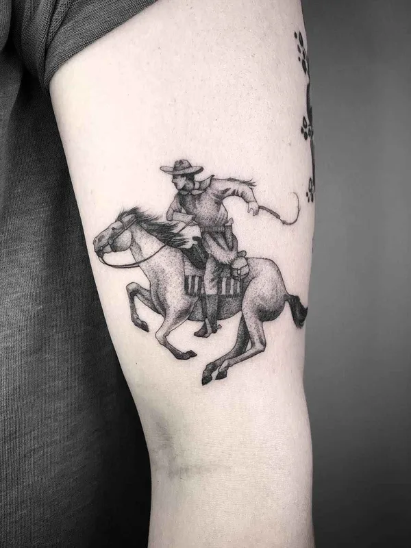 Dotwork tattoo by Nathan Kostechko in Los Angeles