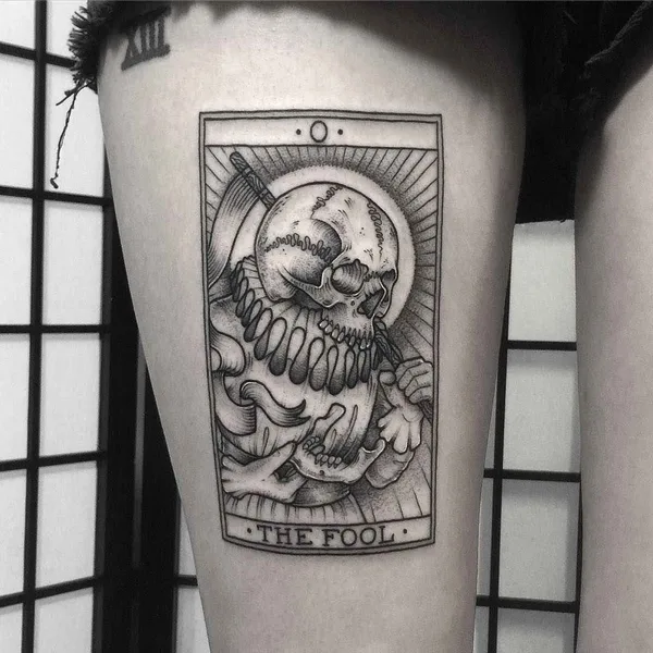 Linework tattoo by Lozzy Bones