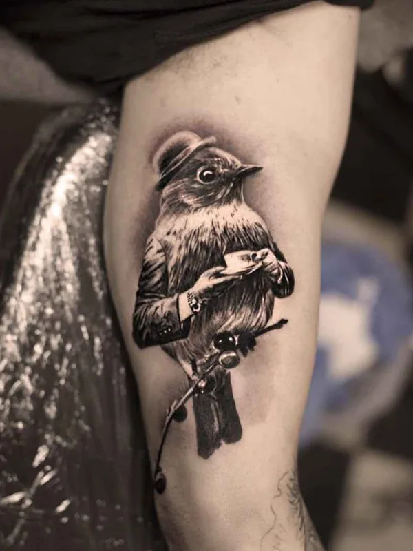 Abstract tattoo by Adrian Lindell in Stockholm