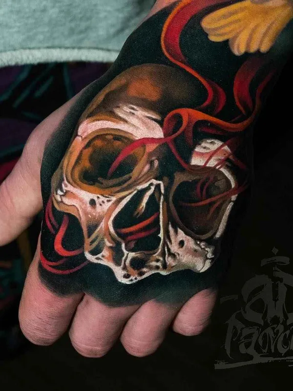 color realism tattoo auf hand #14465 | Tätowierer A.D. Pancho