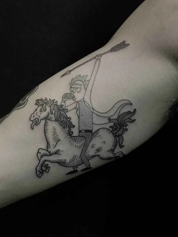 black and grey linework татуировка на forearm #14651 | Тату мастер Andrey Kichatov