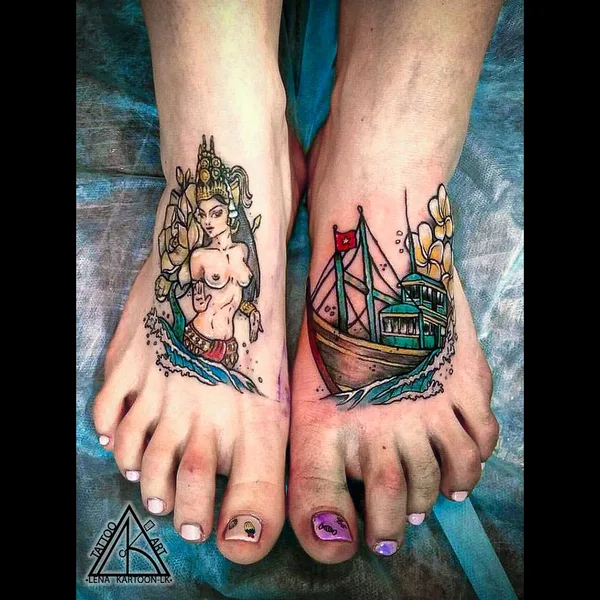 Авторская tattoo by Елена Кузнецова in Москва