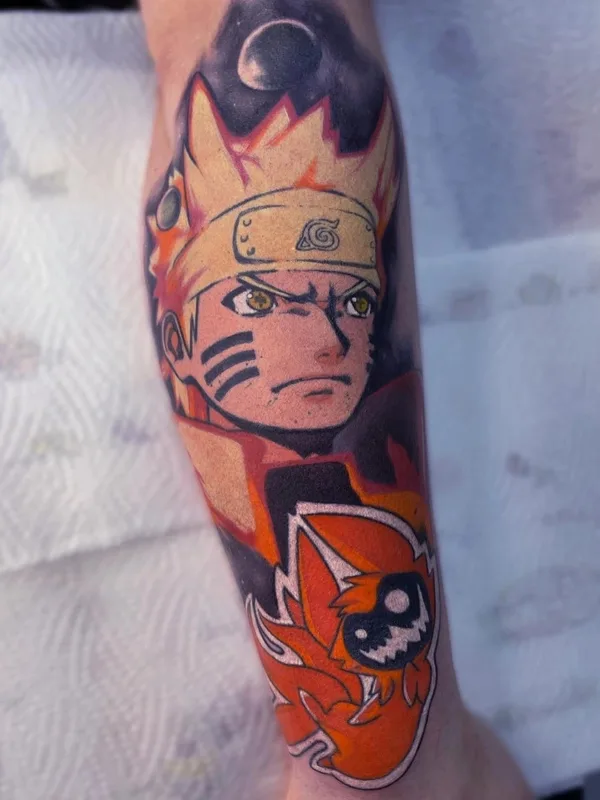 male color anime tatuaje en forearm #63164 | Tatuador Даня Хикки