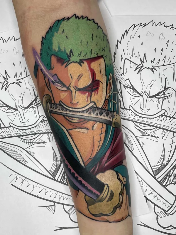 male color anime tatuaje en forearm #63166 | Tatuador Даня Хикки