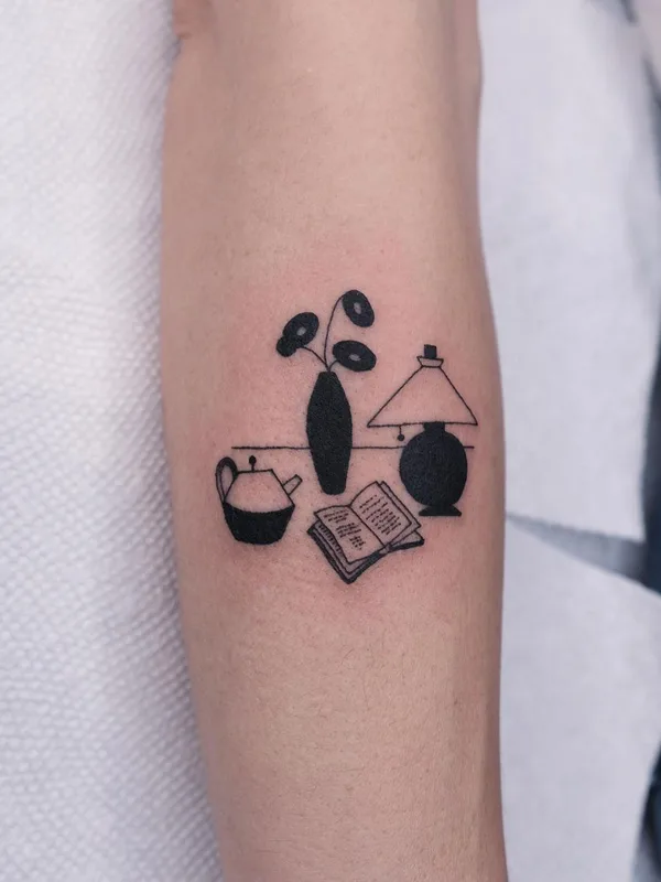 black linework 타투 부위 forearm #63225 | 타투이스트 Katya Krasnova