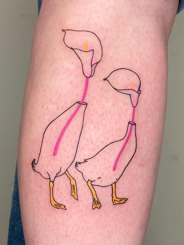 color linework 纹身 在 forearm #63233 | 纹身师 happyfishhead