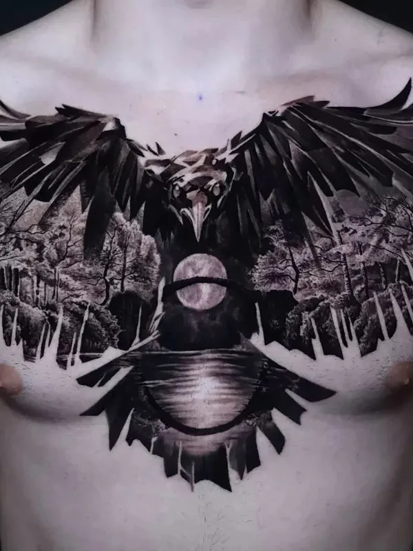 male black and grey realism татуировка на chest #63242 | Тату мастер Marcin Insekt Polak