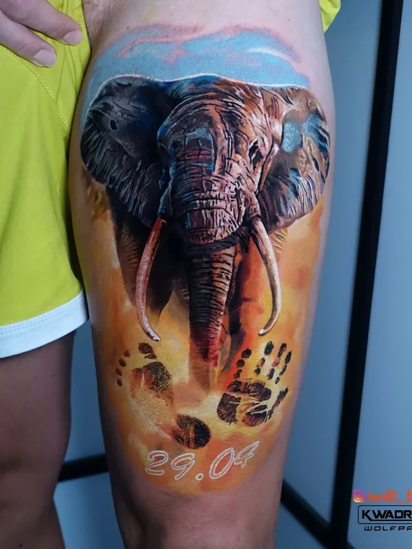 color realism татуировка на thigh #63245 | Тату мастер Marcin Insekt Polak