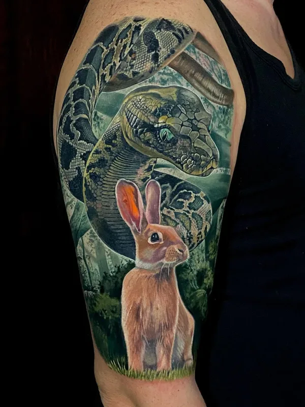 color realism татуировка на full sleeve #63281 | Тату мастер Vladimir Shatsky