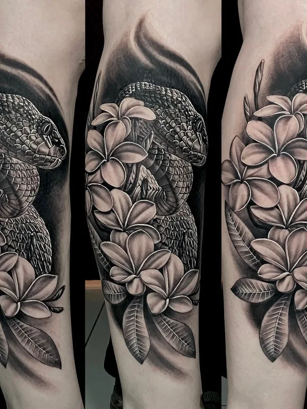 black and grey realism татуировка на calf #63286 | Тату мастер Vladimir Shatsky