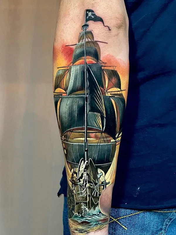 color realism татуировка на full sleeve #63288 | Тату мастер Vladimir Shatsky