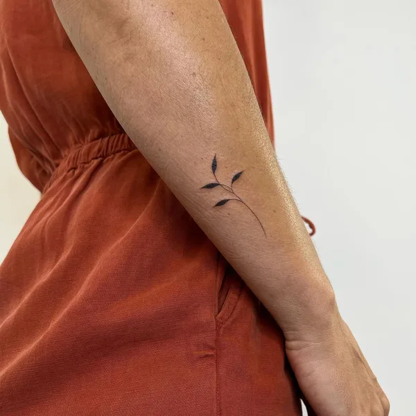 Botanical tattoo by Lara Maju in Hamburg
