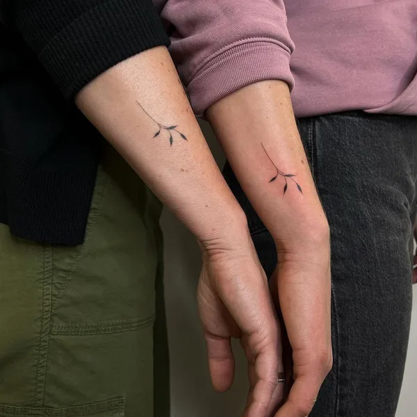 Botanical tattoo by Lara Maju in Hamburg