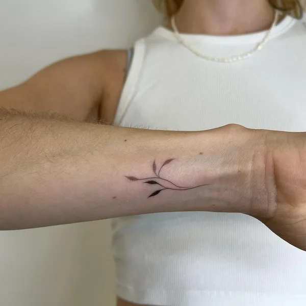 Botanical tattoo by Lara Maju in Hamburg