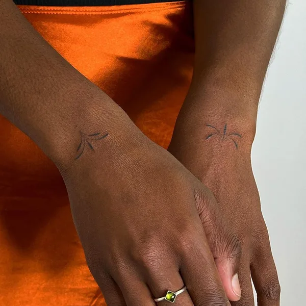 Botanical tattoo by Lara Maju in Hamburg