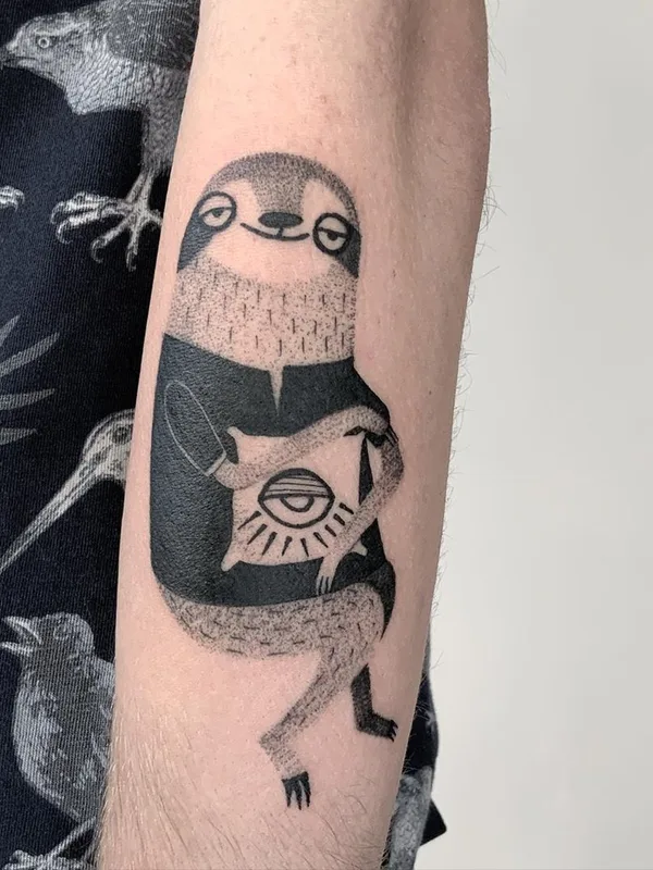 black blackwork tattoo auf forearm #35305 | Tätowierer Wujek